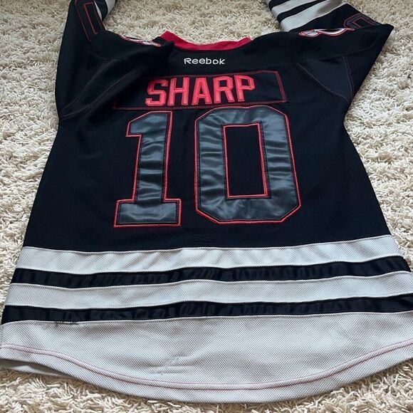 Authentic Chicago Blackhawks Patrick Sharp #10 Reebok Center Ice NHL Hockey Jers - Picture 9 of 12